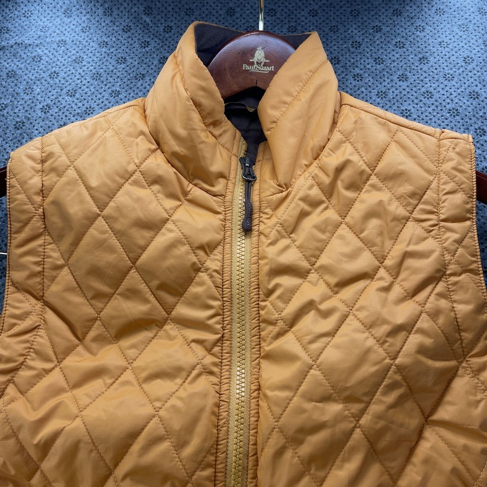 Marmot Womens S Quilted Full Zip Vest Mustard Yellow Black Stretch Side Panels - Picture 5 of 11